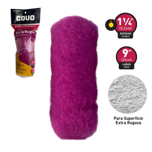 [CV-RB-914] Funda para rodillo 9'' extra rugosa COVO