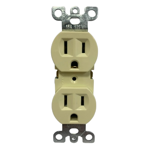 [04-FR-16410] Tomacorriente doble 2p + t beige SACO (15a)