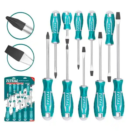 [THT250610] JUEGO DE DESTORNILLADOR 10PZ TOTAL 