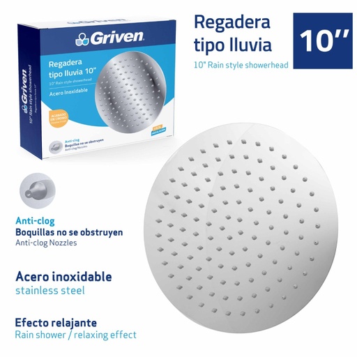 Regadera redonda GRIVEN (cromada)