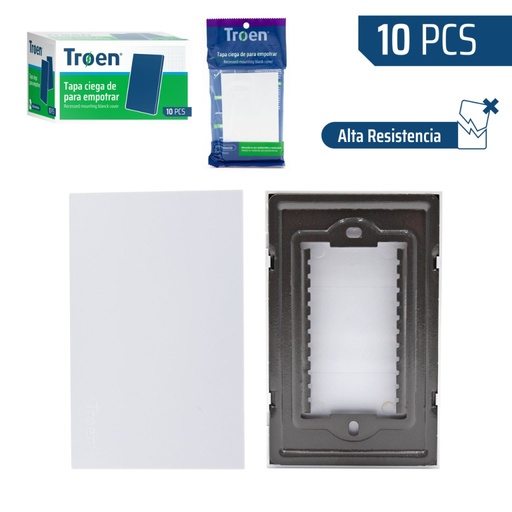 [A136-ETW-EP] Tapa ciega blanca TROEN