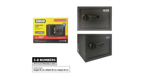 [CV-SFBF-2535] Caja fuerte con huella 25cm x 35cm x 25cm COVO