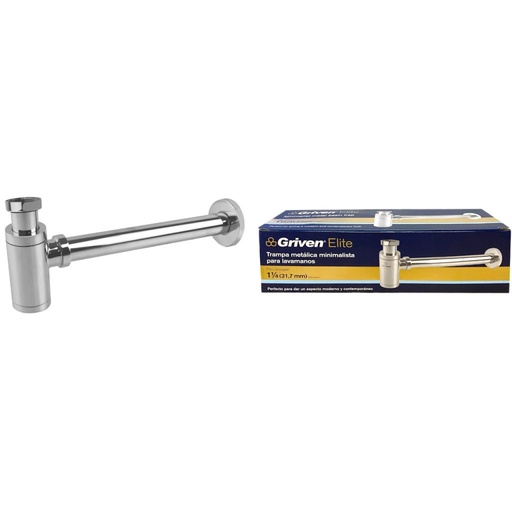 [GRV-DR-1-1-4] Sifón metálico 1.1/4'' GRIVEN (cromado)
