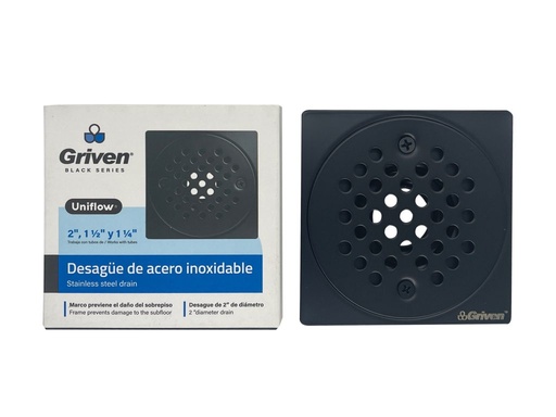 [GV-SD-10A1B] Rejilla para piso 4'' x 4'' GRIVEN (negra)
