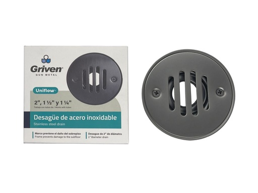 [GV-RSD-10P1Q] Rejilla para piso 4'' gun metal GRIVEN