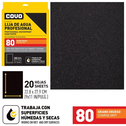 Lija abrasiva profesional COVO (set 20pz)