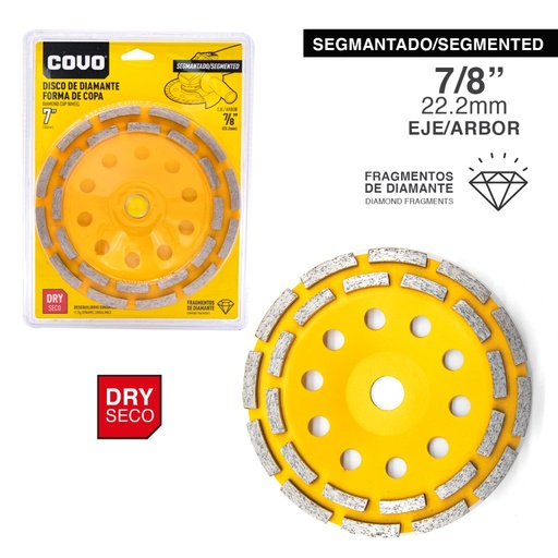 Disco diamantado segmentado COVO (centro deprimido)