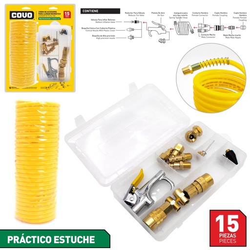 [CV-JC15] Accesorios para instalaciones neumaticas COVO (set 15pz)