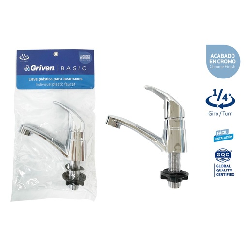 [GVB-ZF307C] Llave para lavamanos GRIVEN (cromada)