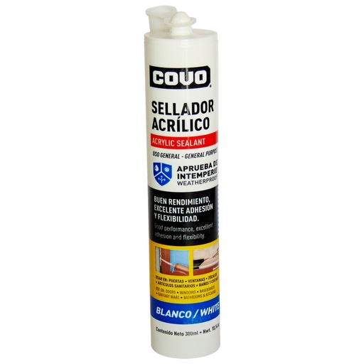[CV-ASG480] Sellador acrilico 300ml COVO (blanco)