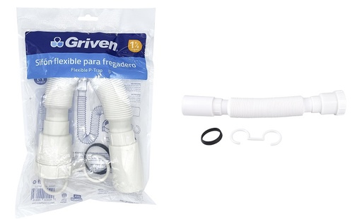 [A367-MP003-1-2] Sifon flexible para fregadero GRIVEN (1.1/2'')