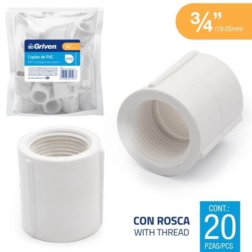 Union pvc hr x hr GRIVEN (por unidad)