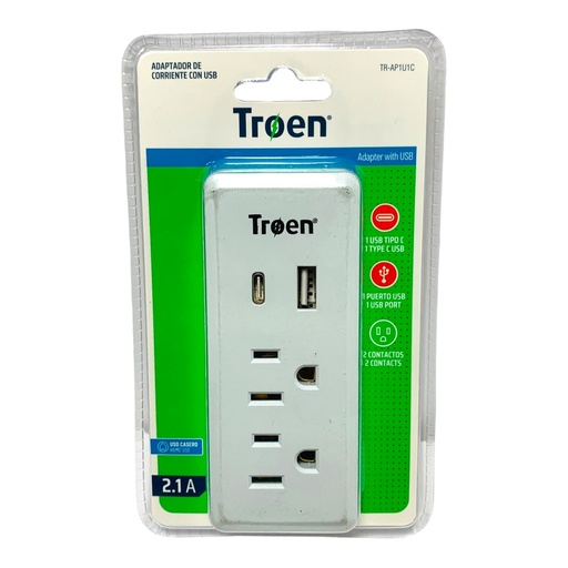 [TR-AP1U1C] Adaptador de corriente 110v TROEN