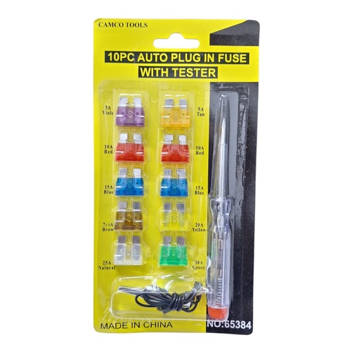 [65384] Probador de corriente con fusibles DA HAI (Set 11pz)