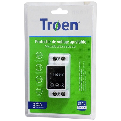 [TR-VP10-63A] Protector de voltaje ajustable 220v TROEN (electrodomesticos)
