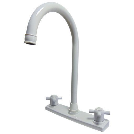 [A367-WF801] GRIFERIA PARA FREGADERO 8″ DOBLE MANIJA GRIVEN WHITE
