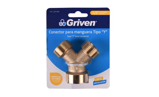 [YST-110-VEN] Conexion de bronce tipo Y GRIVEN (hr 3/4'' x 2 mr 1/2'')