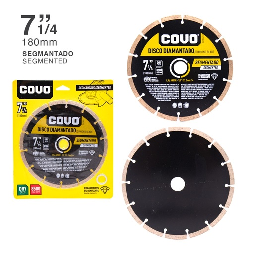 [DS180G-CV] Disco diamantado segmentado 7.1/4" x 7/8'' COVO