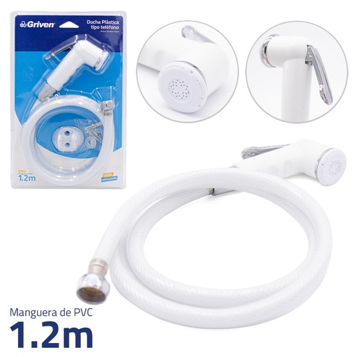[A367-15002] Ducha pvc telefono GRIVEN