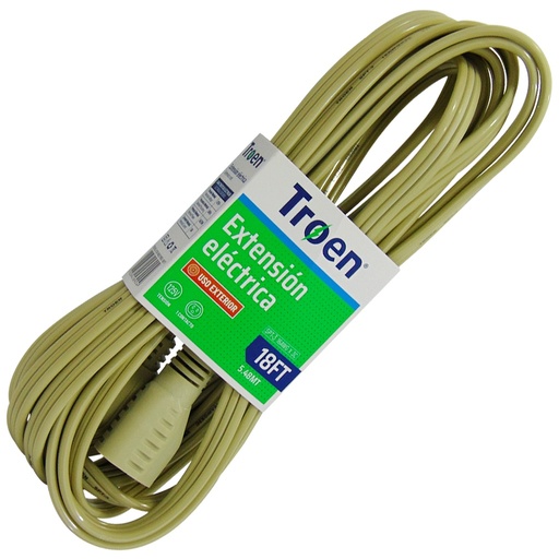 [A136-RM3-YM3-18FT] EXTENSION ELECTRICA 18FT 1 TOMA TROEN