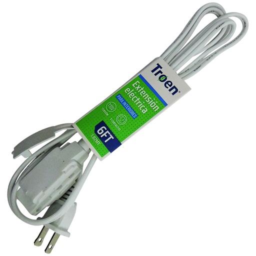 [7A136-F0601-6FT] Extension electrica 1,82mts TROEN (2 x 18awg)