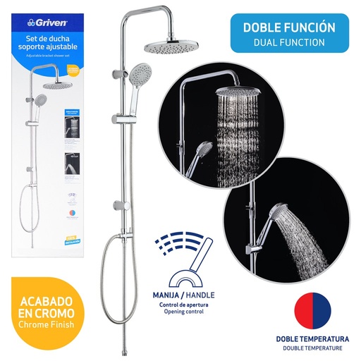 [A367-SH-3T] Juego de regadera y ducha GRIVEN