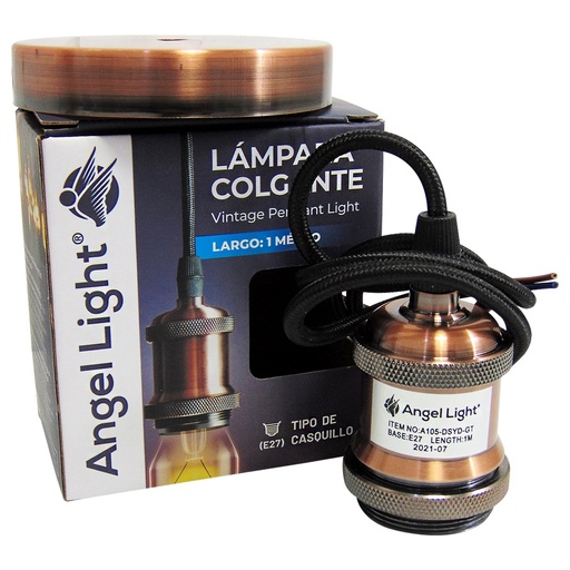 [A105-DSYD-GT] SOCATE PARA BOMBILLO COLGANTE BRONCE ANGEL LIGHT