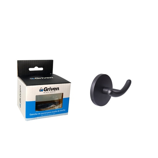 [A367-SH60200-CH] GANCHO PARED PARA TOalla GRIVEN BLACK 