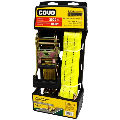 [CV-TS-3000K] Correa de amarre 3000kgs 6 metros COVO