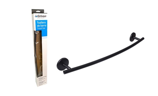 [A367-SH60200-TB] Toallero de barra GRIVEN (negro mate)