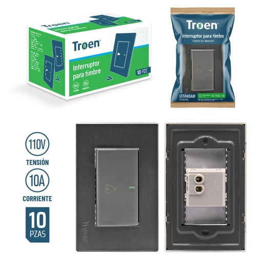 [A136-ETP-DB] TIMBRE PARA PUERTA PLATA TROEN