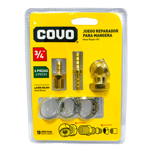 [CV-TZJT6] Conexiones manguera compresor de aire COVO (set 6pz)