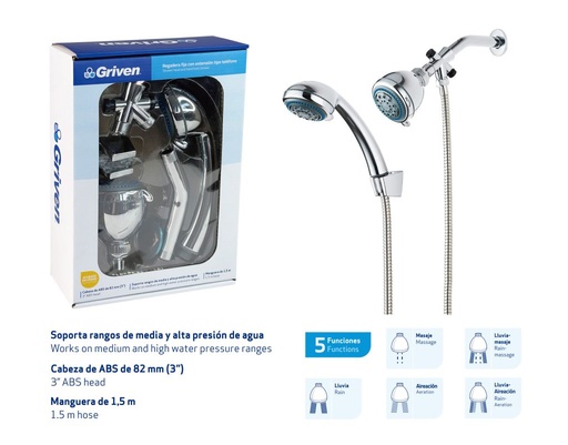 [GV-SHC-9] Regadera GRIVEN (set 6pz)