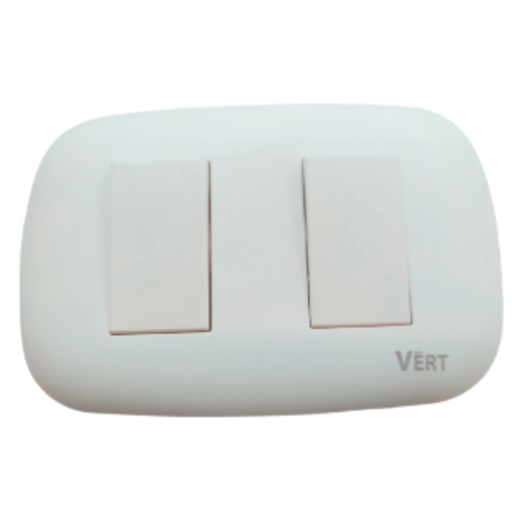 [KAP-002] Interruptor doble 3way VERT (blanco)