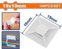 [WFJ1301] Soporte para tie wrap 19mm x 19mm WADFOW (set 100pz)