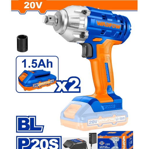 [UWCD1512] Llave de impacto inalambrica 1/2'' 20v WADFOW