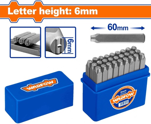 [WCC9276] Letras de impacto 6mm WADFOW (set 27pz)