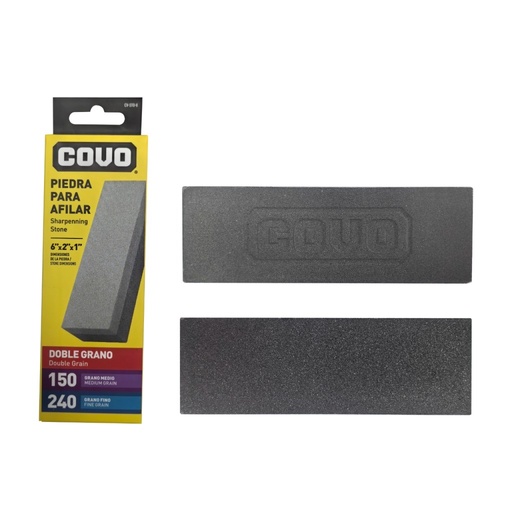 [CV-STO-6] Piedra para afilar 6'' x 2'' x 1'' COVO (grano 150 y 240)
