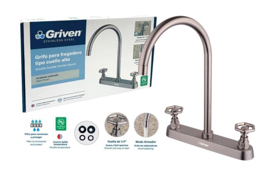 [GVS-SSF-2B] Griferia fregadero GRIVEN (acero inox)