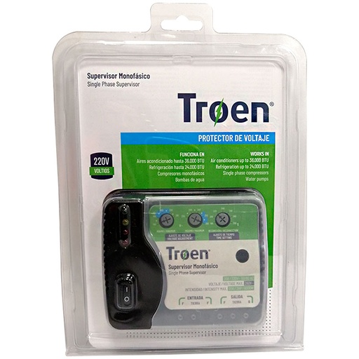 [TR-VP6] Protector monofasico 20 amperios TROEN (220v)