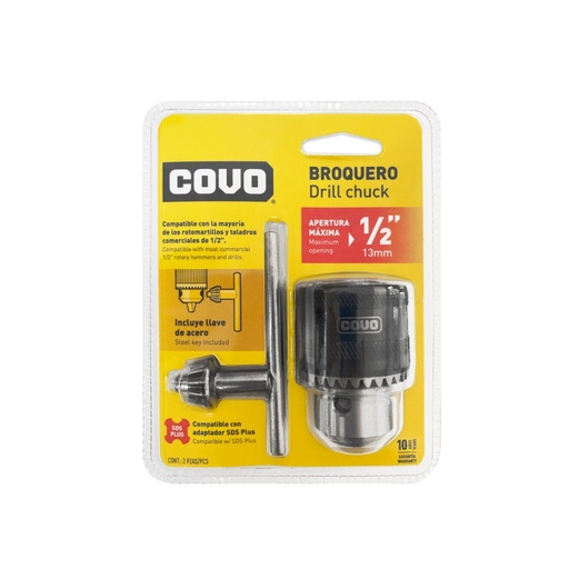 [CV-TAL-BROQ] Mandril sds plus 1/2'' COVO