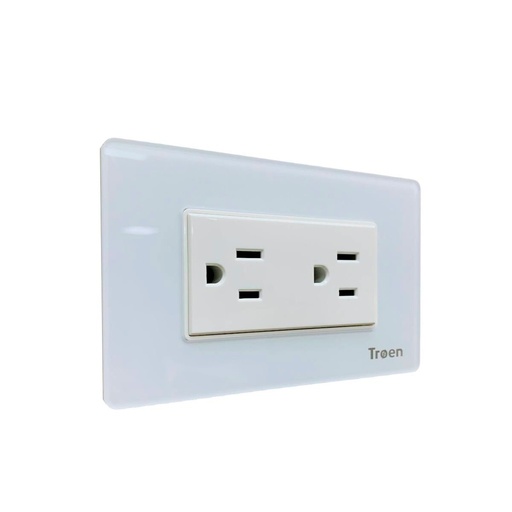 [TR-ATW-6C] Toma corriente 2p + t TROEN (acrilico blanco)