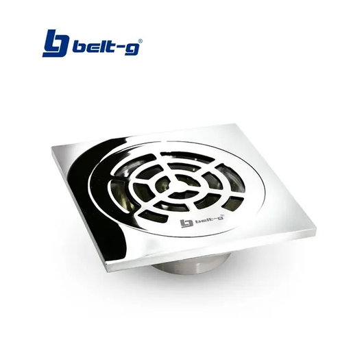 [GRI-0147] Rejilla cuadrada 2" cromada con cuello BELT-G