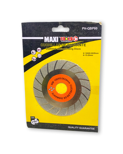 Disco diamantado para corte de vidrio MAXI TOOLS (4.1/2'')