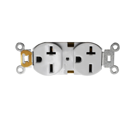 [TM270C] Tomacorriente doble 2p + T 20a 250v LUMISTAR (blanco)
