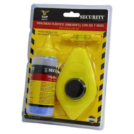 [A136-F1030] Tira linea con gis y nivel 30 metros SECURITY
