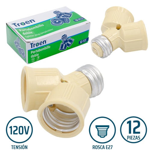 [DQ-061] Porta bombillo doble 250v TROEN