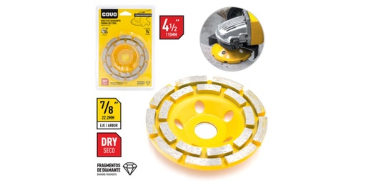 [CV-GD-2115] Disco diamantado segmentado 4.1/2'' COVO (centro deprimido)