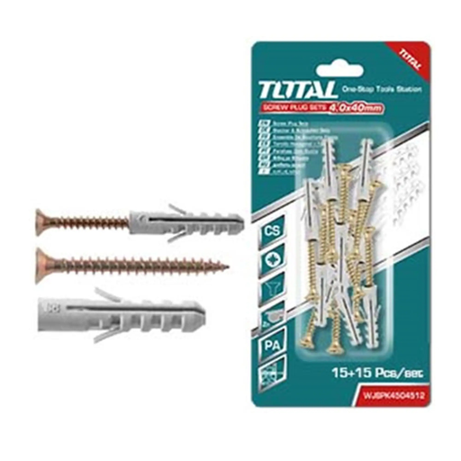 [WJSPK4504512] TORNILLO 4.0X40MM Y TACO (15PCS) TOTAL