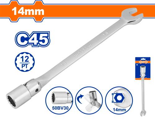 [WTH1E14] LLAVE INGLESA CON DADO FLEXIBLE 14MM WADFOW